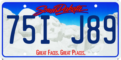 SD license plate 75IJ89