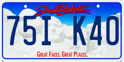 SD license plate 75IK40