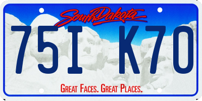 SD license plate 75IK70