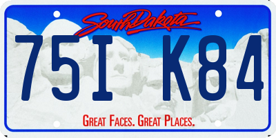 SD license plate 75IK84