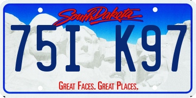 SD license plate 75IK97