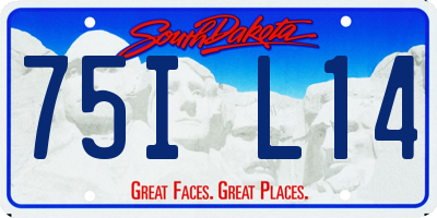 SD license plate 75IL14
