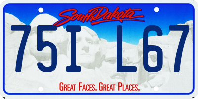 SD license plate 75IL67