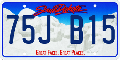 SD license plate 75JB15