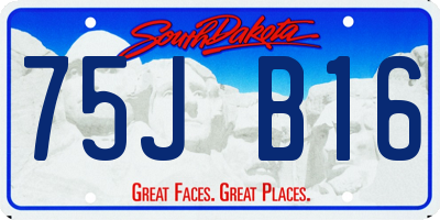 SD license plate 75JB16