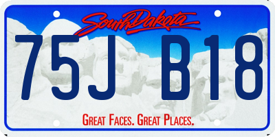 SD license plate 75JB18