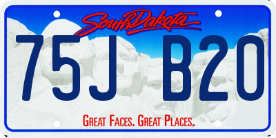SD license plate 75JB20
