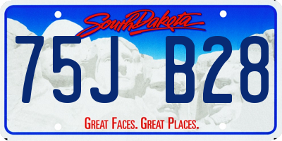SD license plate 75JB28