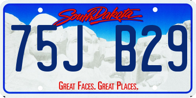 SD license plate 75JB29