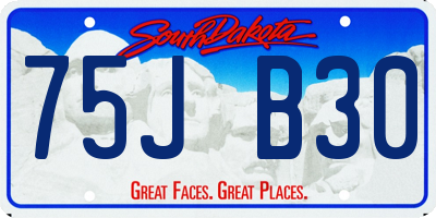 SD license plate 75JB30
