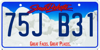 SD license plate 75JB31