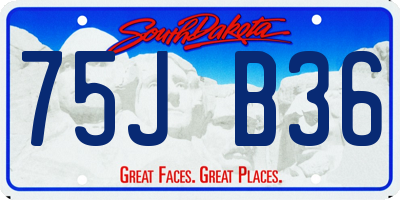 SD license plate 75JB36