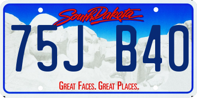 SD license plate 75JB40