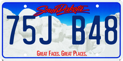 SD license plate 75JB48