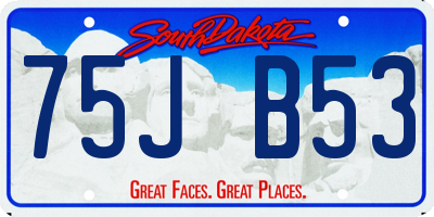 SD license plate 75JB53