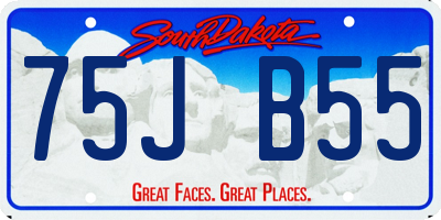 SD license plate 75JB55