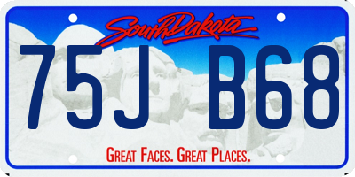 SD license plate 75JB68