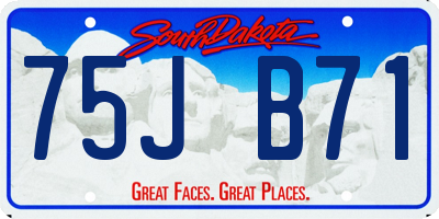 SD license plate 75JB71