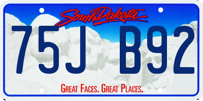 SD license plate 75JB92