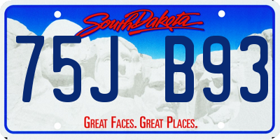 SD license plate 75JB93