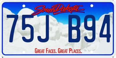 SD license plate 75JB94