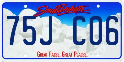 SD license plate 75JC06