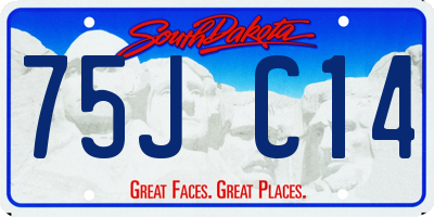 SD license plate 75JC14