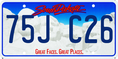 SD license plate 75JC26