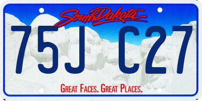 SD license plate 75JC27