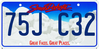 SD license plate 75JC32
