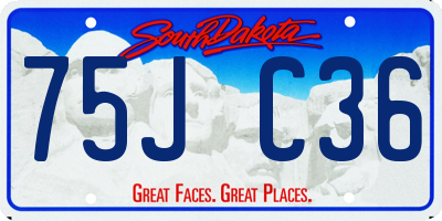 SD license plate 75JC36