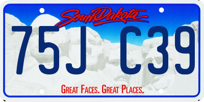 SD license plate 75JC39