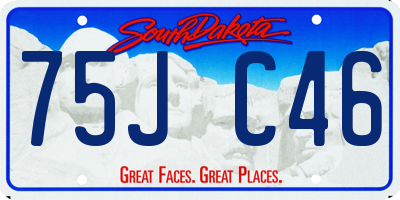 SD license plate 75JC46