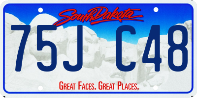 SD license plate 75JC48