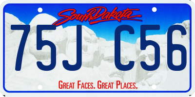 SD license plate 75JC56