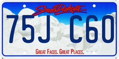 SD license plate 75JC60