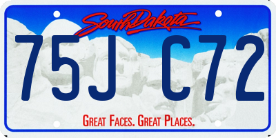 SD license plate 75JC72