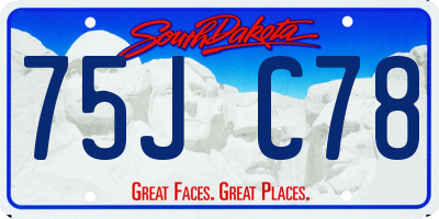 SD license plate 75JC78