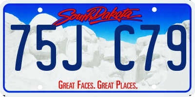SD license plate 75JC79