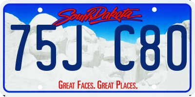 SD license plate 75JC80