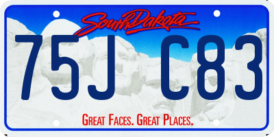 SD license plate 75JC83