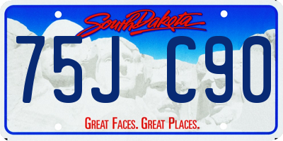 SD license plate 75JC90