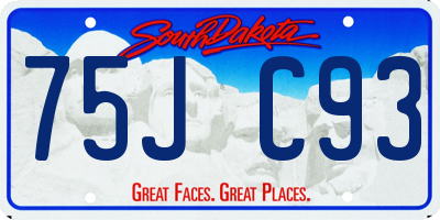 SD license plate 75JC93