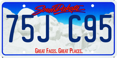 SD license plate 75JC95