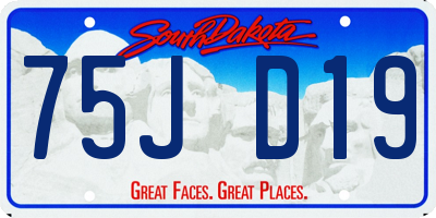 SD license plate 75JD19