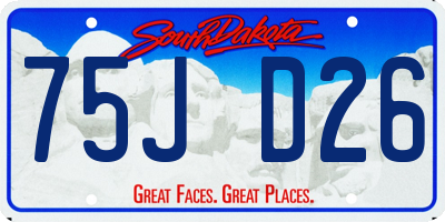 SD license plate 75JD26