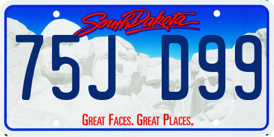 SD license plate 75JD99