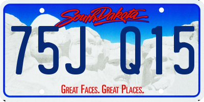 SD license plate 75JQ15
