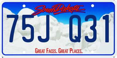 SD license plate 75JQ31