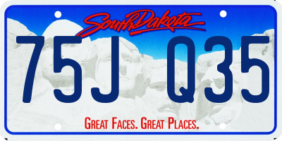 SD license plate 75JQ35